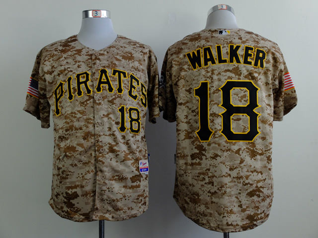 MLB Pittsburgh Pirates #18 Walker Camo Jersey