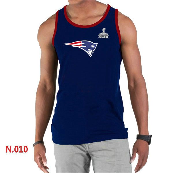 Nike NFL New England Patriots Super Bowl XLIX Sideline Legend Authentic Logo men Tank Top D.Blue 