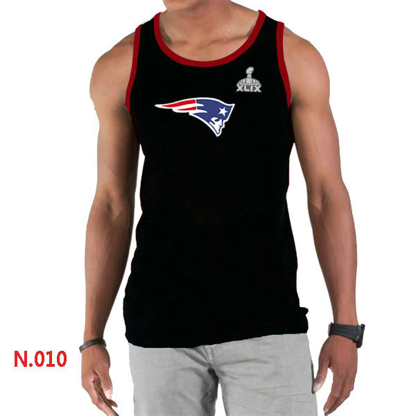 Nike NFL New England Patriots Super Bowl XLIX Sideline Legend Authentic Logo men Tank Top Black 