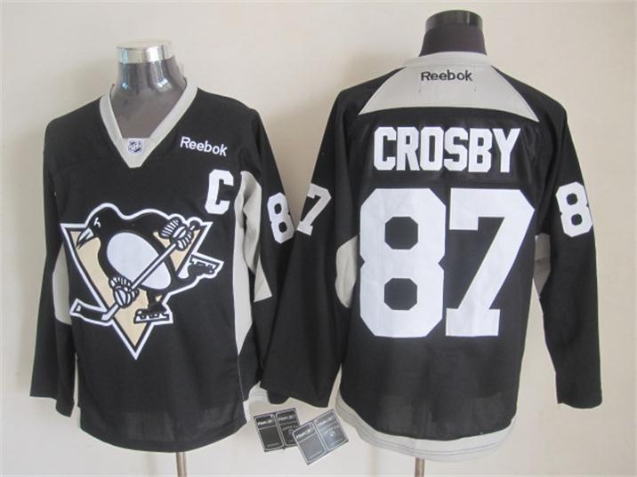 Reebok NHL Pittsburgh Penguins #87 Crosby Black Jersey