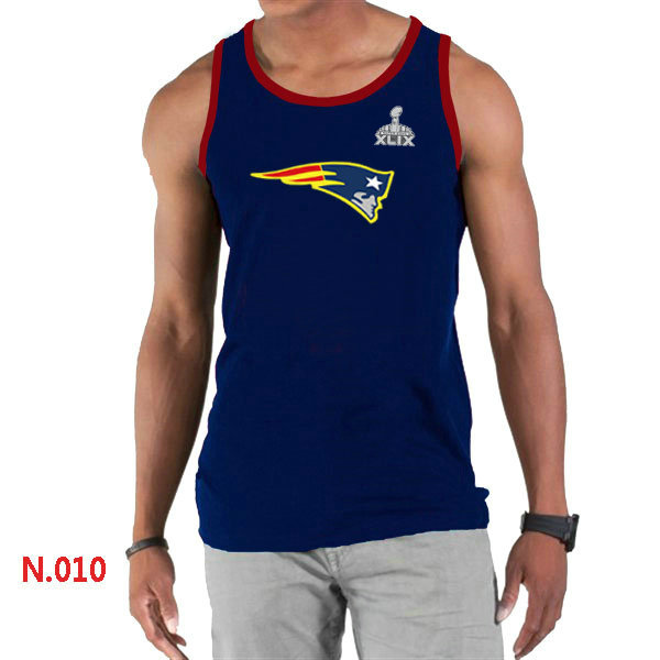 Nike NFL New England Patriots Super Bowl XLIX Sideline Legend Authentic Logo men Tank Top D.Blue 2 