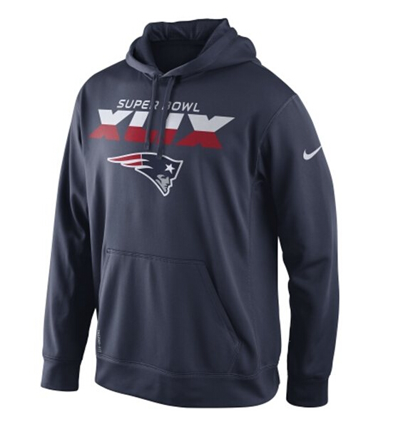 New England Patriots Nike Navy Blue Super Bowl XLIX Bound Pullover Hoodie