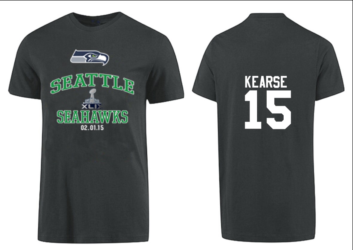 Mens Seattle Seahawks #15 Kearse Superbowl D.Green T-Shirt