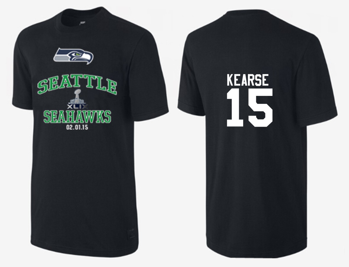 Mens Seattle Seahawks #15 Kearse Superbowl T-Shirt