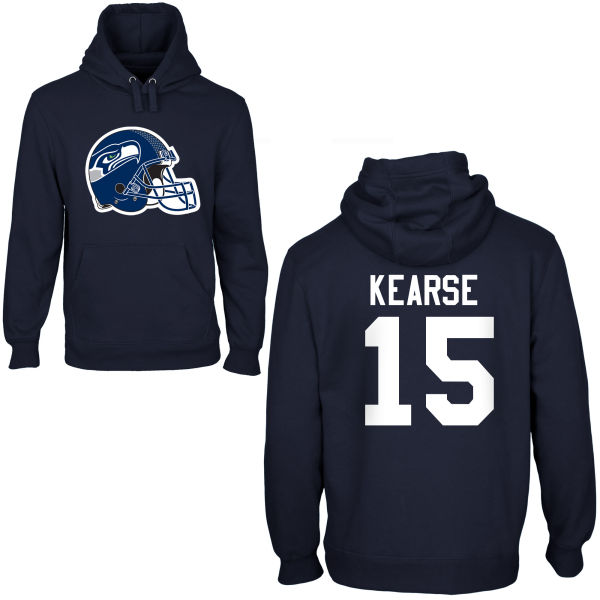Mens Seattle Seahawks #15 Kearse D.Blue Color Pullover Hoodie