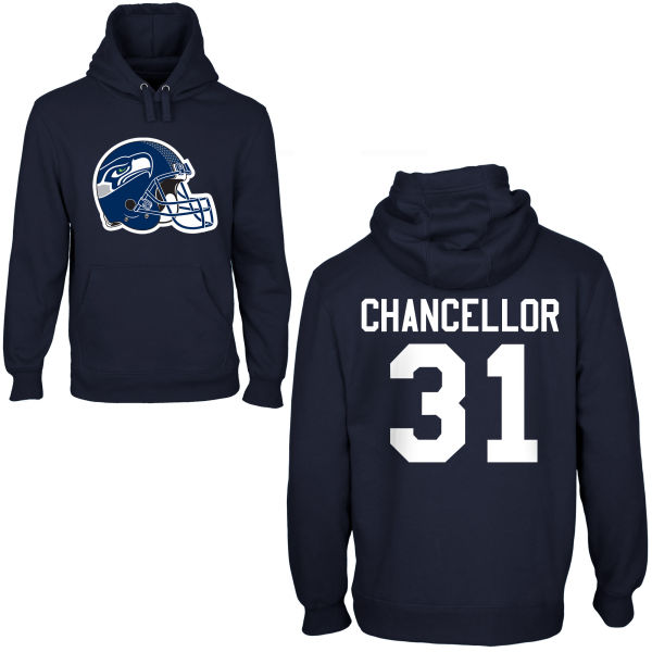 Mens Seattle Seahawks #31 Chancellor D.Blue Color Hoodie