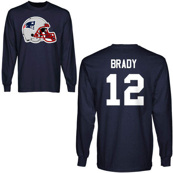 Mens New England Patriots #12 Brady D.Blue Color Hoodie