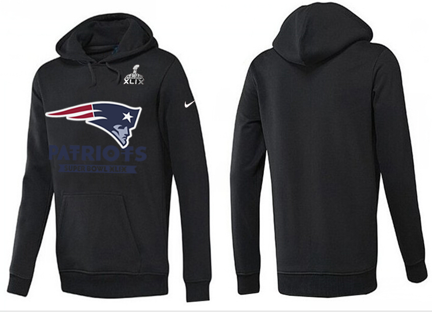 Mens  New England Patriots Nike Black Super Bowl XLIX Bound Logo Pullover Hoodie