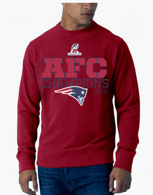 Mens New England Patriots Nike Red AFC Hoodie