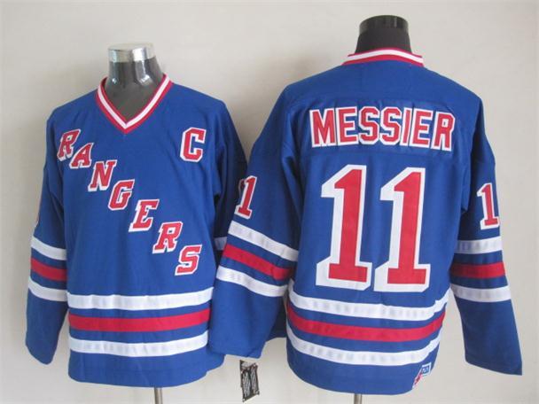 NHL New York Rangers #11 Mark Messier Home Blue Jersey