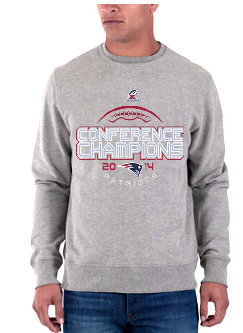 2014 Mens New England Patriots Nike L.Grey AFC Hoodie