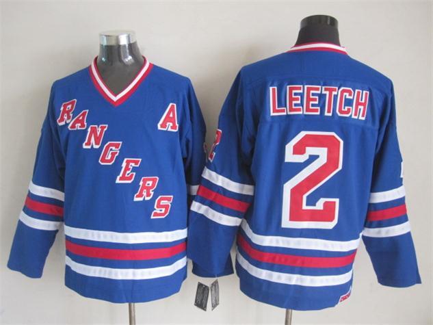 NHL New York Rangers #2 Leetch Home Blue Jersey