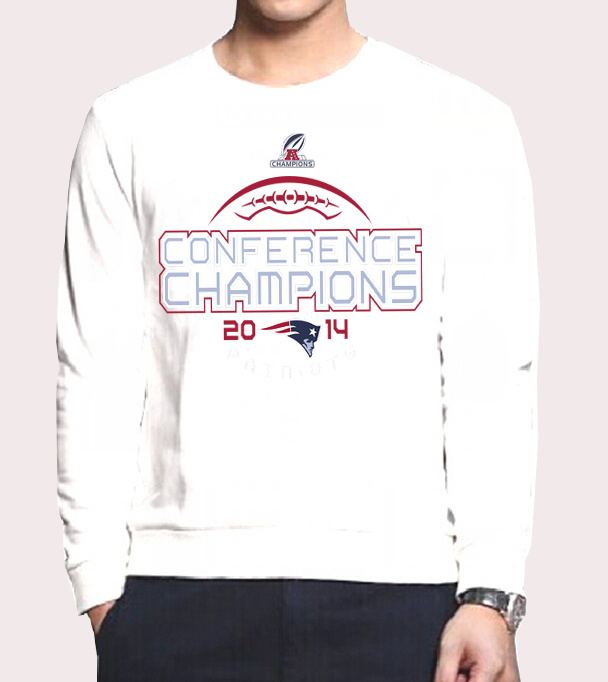 2014 Mens New England Patriots Nike White AFC Hoodie