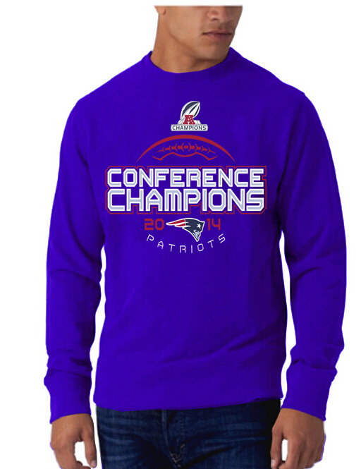 2014 Mens New England Patriots Nike Purple AFC Hoodie