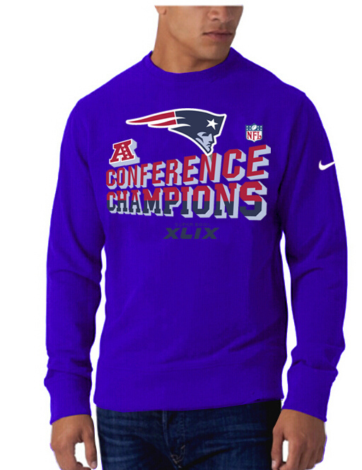 Mens New England Patriots Nike Purple Color AFC Hoodie