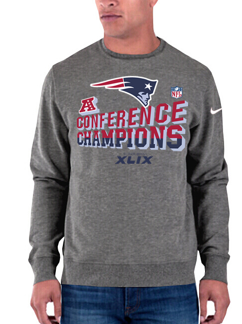 Mens New England Patriots Nike D.Grey Color AFC Hoodie