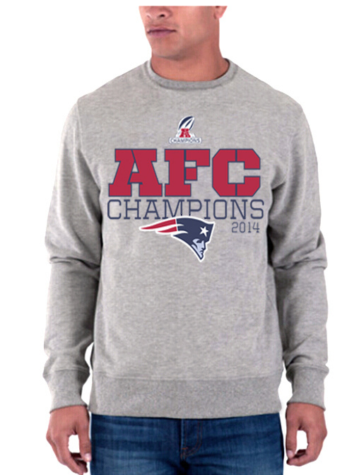 Mens New England Patriots Nike L.Grey AFC Hoodie