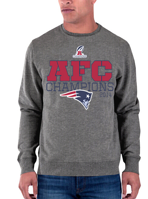 Mens New England Patriots Nike Grey AFC Hoodie