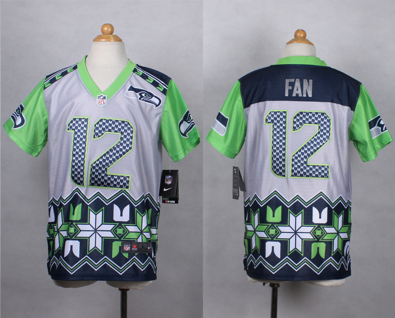 2015 Seattle Seahawks #12 Fan New Style Noble Fashion Elite Youth jersey
