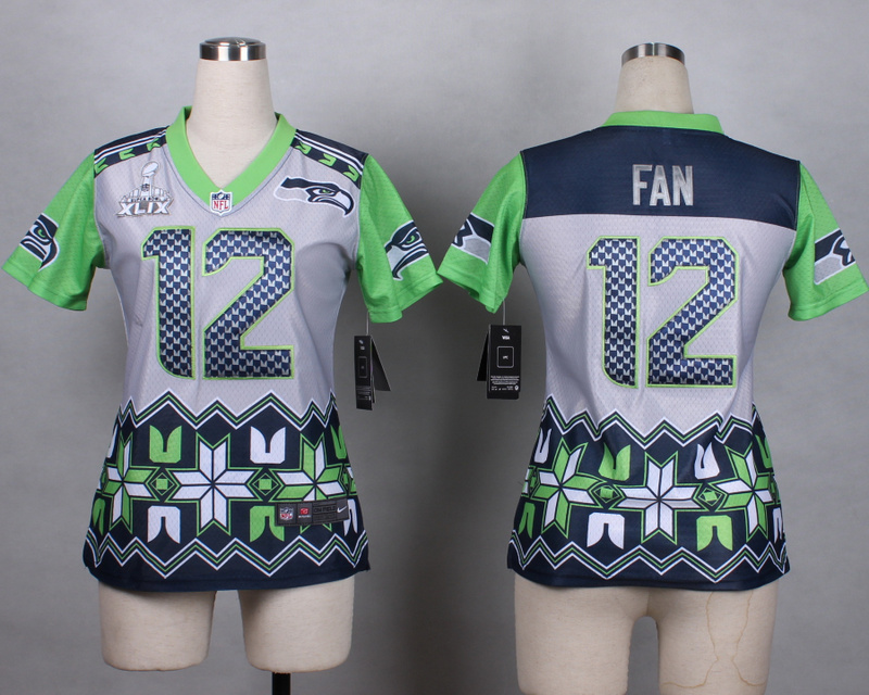 2015 Seattle Seahawks #12 Fan New Style Noble Fashion Elite Women jersey Superbowl