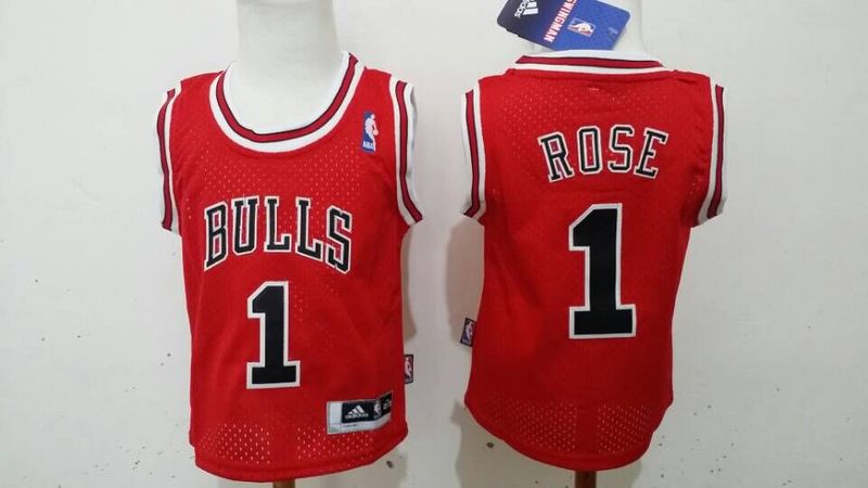 NBA Chicago Bulls #1 Rose Red Youth Jersey 2-7Y