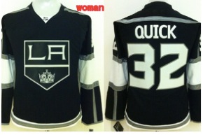 NHL Women Los Angeles Kings #32 Jonathan Quick Black Jersey 