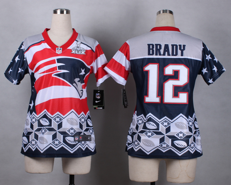 New England Patriots #12 Brady New Style Noble Fashion Elite Women Superbowl Jersey