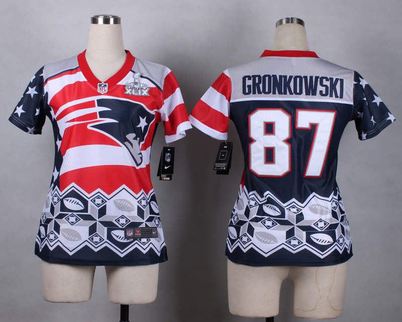 New England Patriots #87 Gronkowski New Style Noble Fashion Elite Women Superbowl jersey