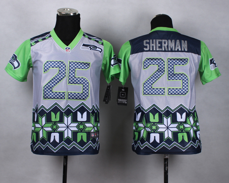 Seattle Seahawks #25 Sherman New Style Noble Fashion Elite Youth Jersey