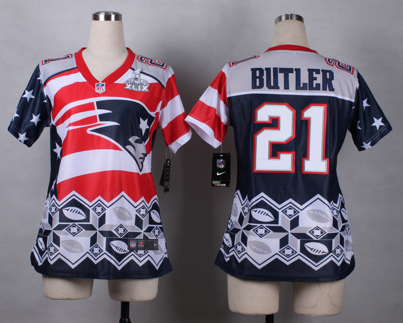 New England Patriots #21 Butler New Style Noble Fashion Elite Women Superbowl jersey