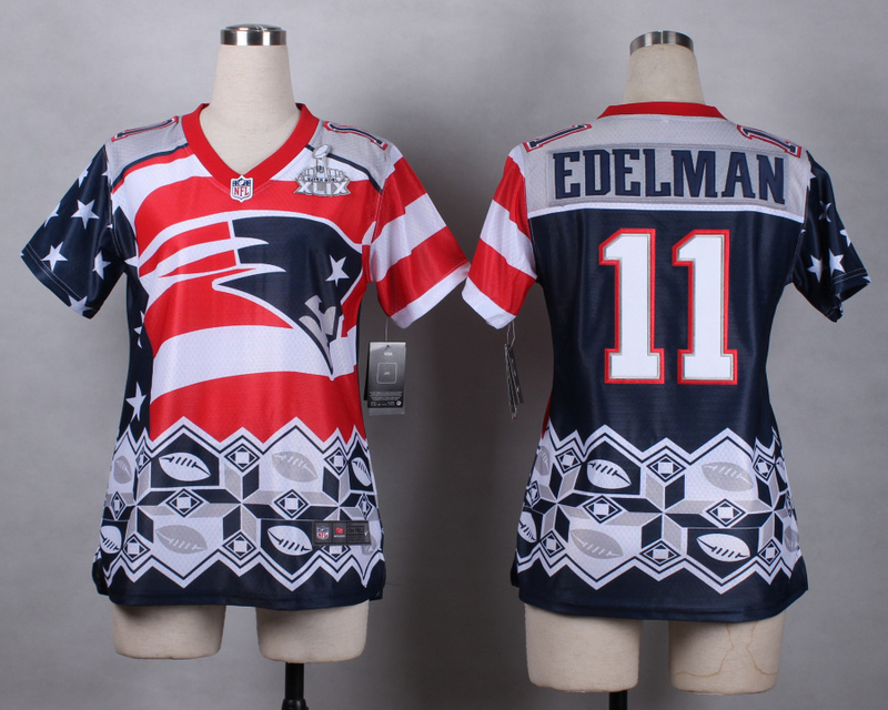 New England Patriots #11 Edelman New Style Noble Fashion Elite Women Superbowl Jersey