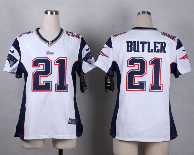 Nike New England Patriots #21 Butler White Women Jersey
