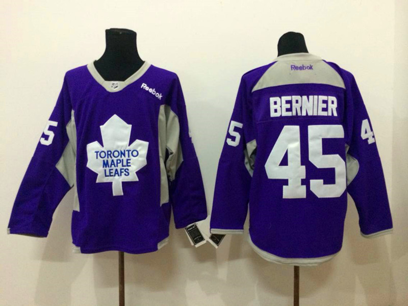 NHL Toronto Maple Leafs #45 Bernier Purple 2015 Jersey