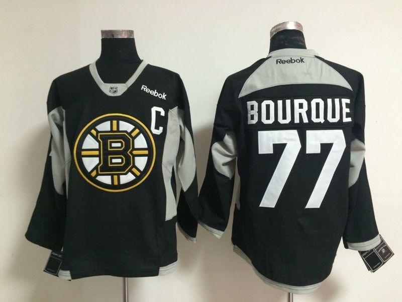 NHL Boston Bruins #77 Bourque Black 2015 Jersey with C Patch