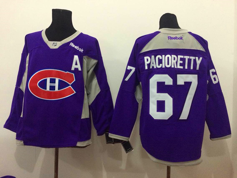 NHL Montreal Canadiens #67 Pacioretty Purple 2015 Jersey with A Patch