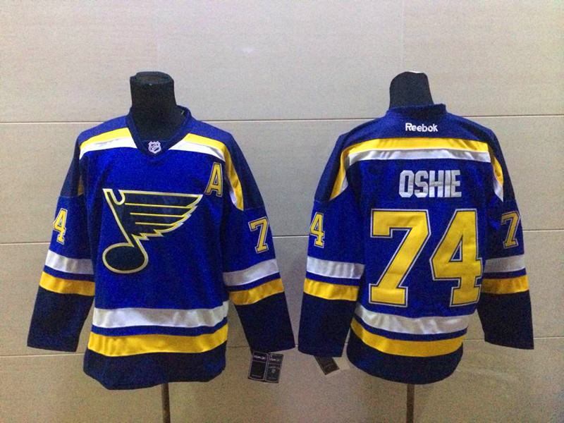 NHL St.Louis Blues #74 Oshie Blue Jersey with A Patch