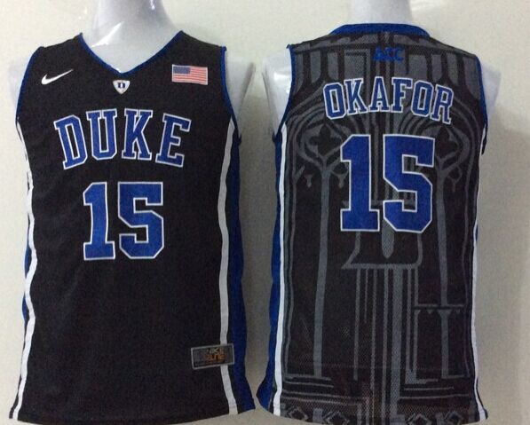 NCAA New Style #15 Jahlil Okafor Duke Black Devils College Basketball Jersey