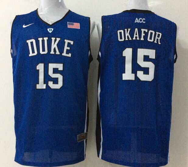 NCAA New Style #15 Jahlil Okafor Duke Blue Devils College Basketball Jersey