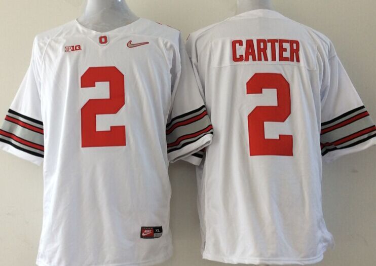 NCAA Ohio State Buckeyes #2 Cris Carter 2015 Playoff Rose Bowl Special Event Diamond Quest White Jersey