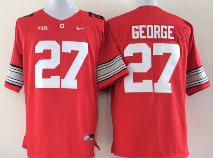 NCAA Ohio State Buckeyes #27 Eddie George Red Limited Stitched NCAA Jersey
