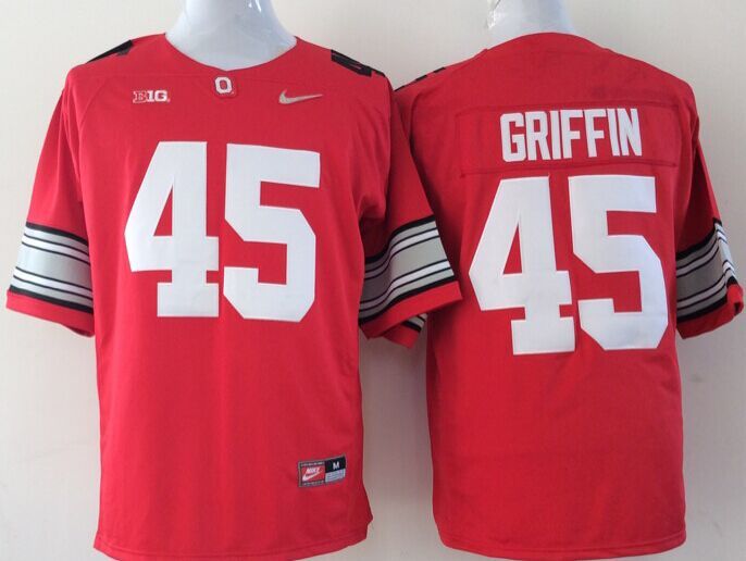 NCAA Ohio State Buckeyes #45 GRIFFIN Red jersey
