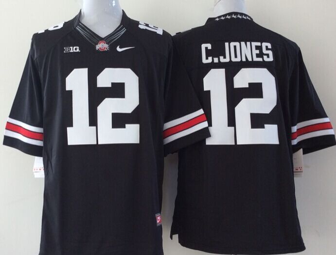 NCAA Ohio State Buckeyes #12 C.JONES Black jerseys