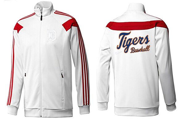 MLB Detroit Tigers White Red Jacket