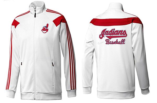 MLB Cleveland Indians White Red Jacket