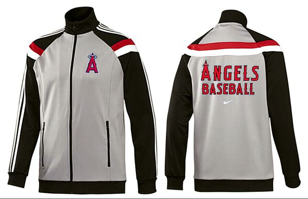 MLB Los Angeles Angels Grey Black Jacket