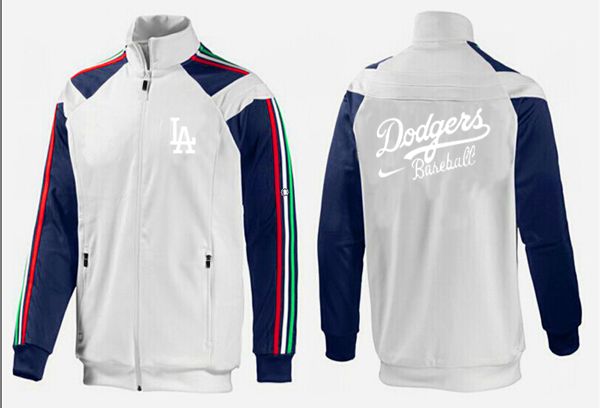 MLB Los Angeles Dodgers White Blue Jacket