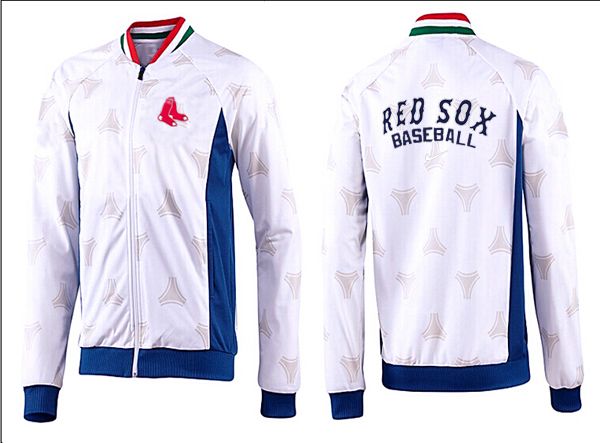MLB Boston Red Sox White Blue Jacket 1