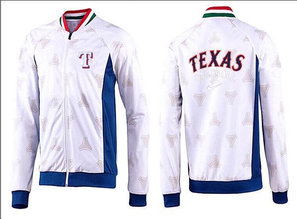 MLB Texas Rangers White Blue Jacket