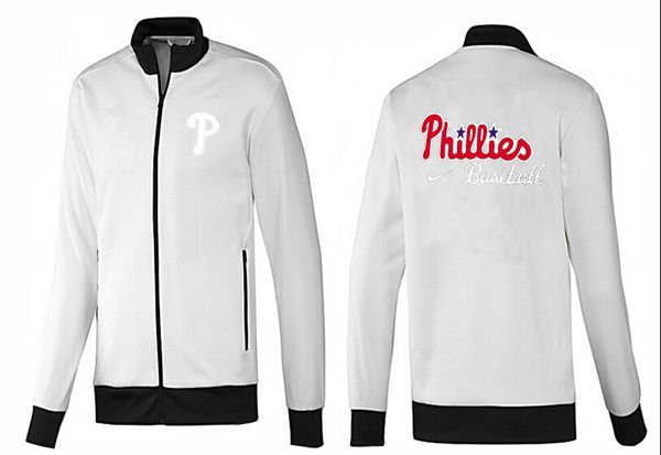 MLB Philadelphia Phillies White Black Jacket