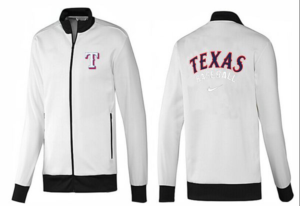 MLB Texas Rangers White Black Jacket